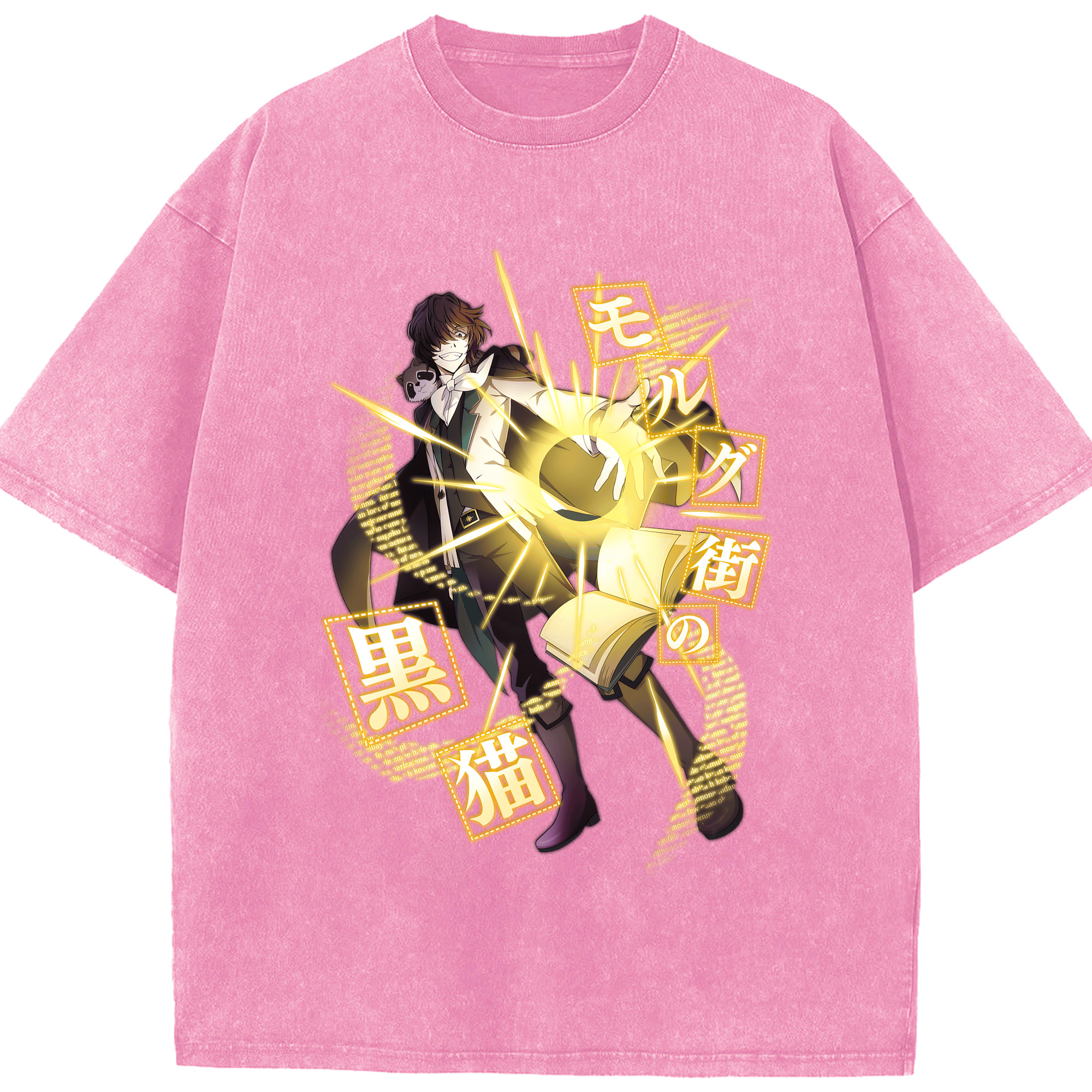 （画像用） 文豪ストレイドッグス Bungo Stray Dogs 綿100% ヴィンテージ風 半袖Tシャツ（フロントプリント）